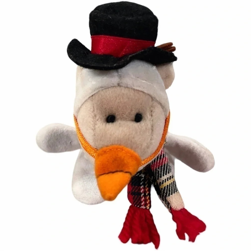 STARBUCKS Bearista Magnet Snowman Bear Mini Carrot Hat Scarf Holiday Frosty 1999
